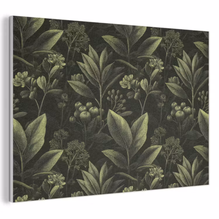 Akoestisch schilderij - Klassiek - Donker - Botanisch - Planten — 1