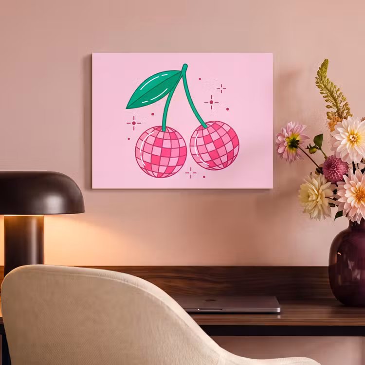 Akoestisch schilderij - Decoratie - Disco-bal - Feest - Roze — 4