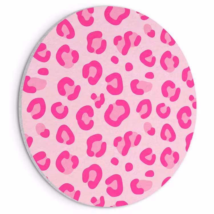 Akoestisch schilderij rond - Dierenprint - Patroon - Abstract - Modern - Roze — 1