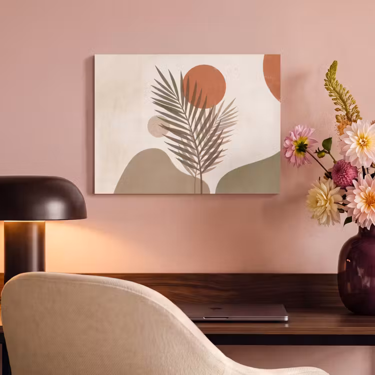 Akoestisch schilderij - Planten - Bladeren - Abstract - Modern - Beige — 4