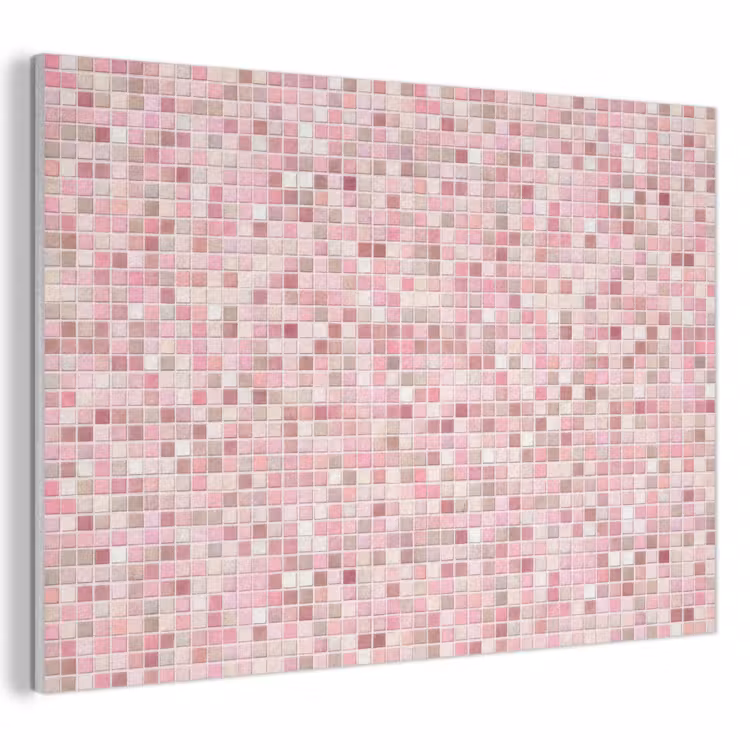 Akoestisch schilderij - Mozaïek - Patroon - Roze — 1