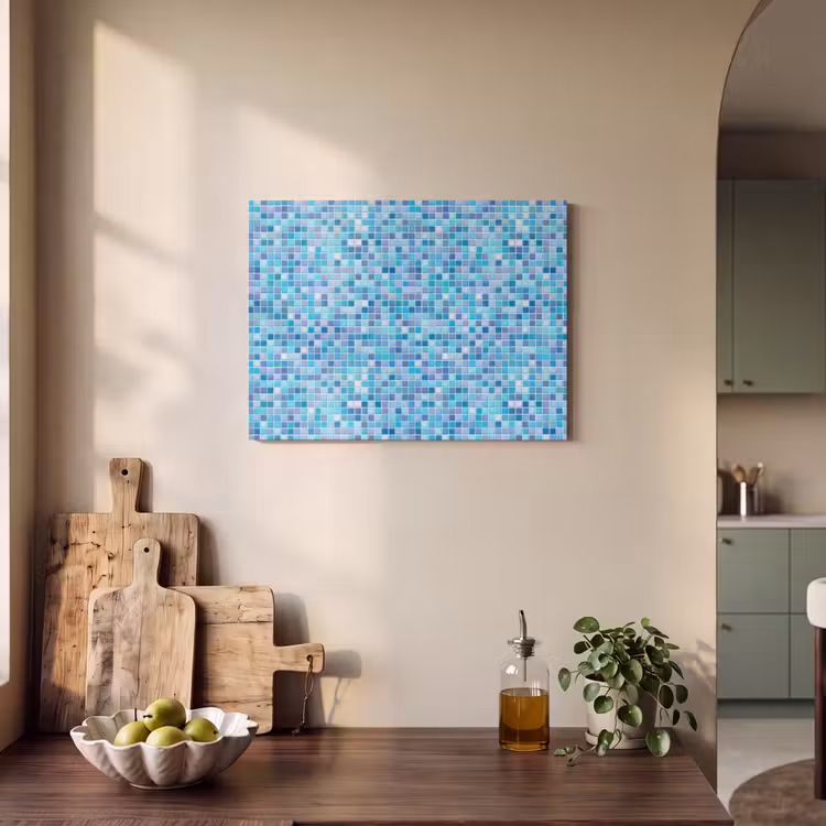 Akoestisch schilderij - Mozaïek - Patroon - Turquoise — 3