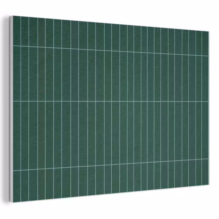 Akoestisch schilderij - Patroon - Tegels - Donkergroen — 1