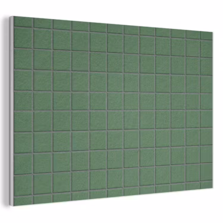 Akoestisch schilderij - Patroon - Tegels - Groen — 1