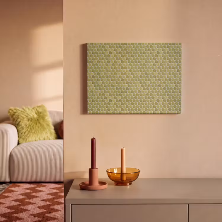Akoestisch schilderij - Penny - Mozaïek - Olijfgroen — 2