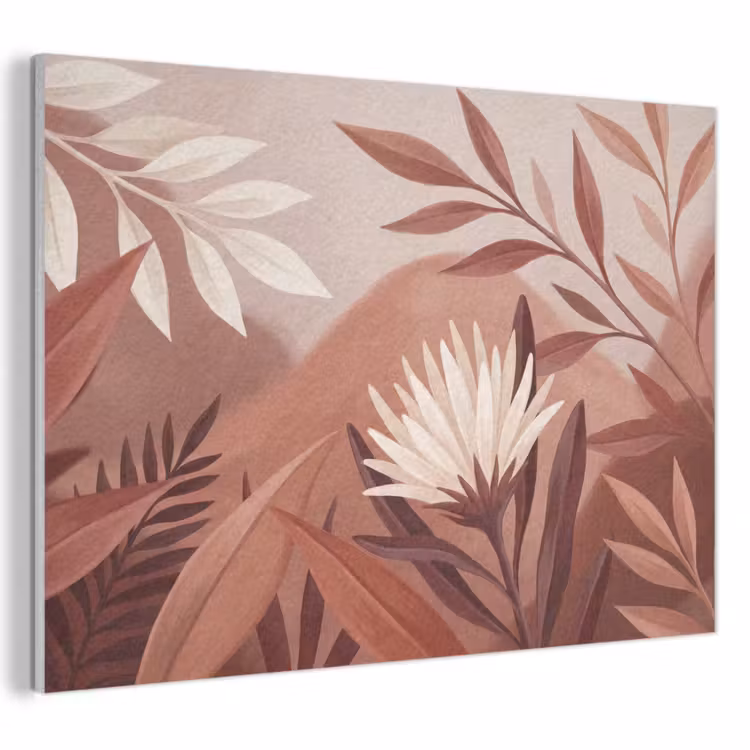Akoestisch schilderij - Planten - Bladeren - Botanisch - Modern - Bruin — 1