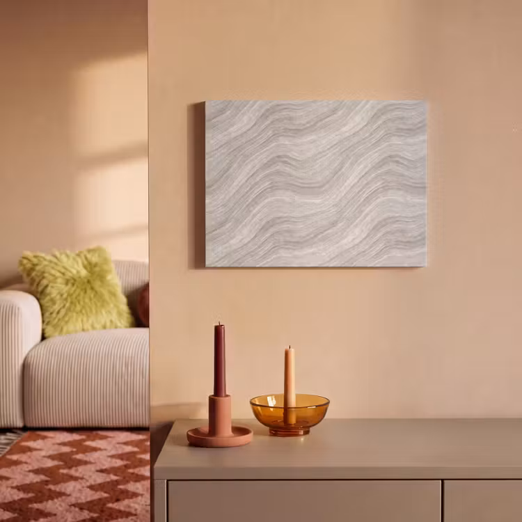 Akoestisch schilderij - Patroon - Helder - Wit - Grijs — 2