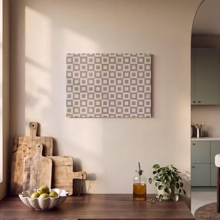 Akoestisch schilderij - Patroon - Marmer - Beige — 3