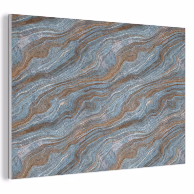 Akoestisch schilderij - Patroon - Steen - Blauw — 1