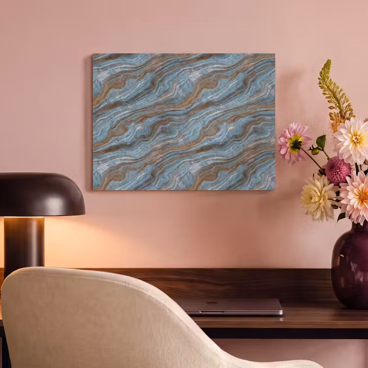 Akoestisch schilderij - Patroon - Steen - Blauw — 4