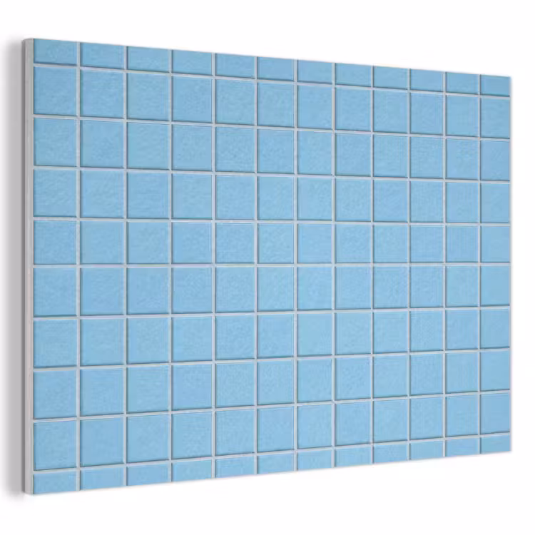 Akoestisch schilderij - Patroon - Tegel - Pastel - Blauw — 1