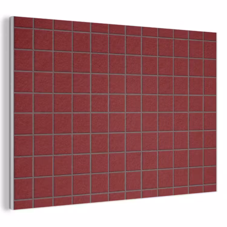 Akoestisch schilderij - Patroon - Tegels - Burgundy — 1