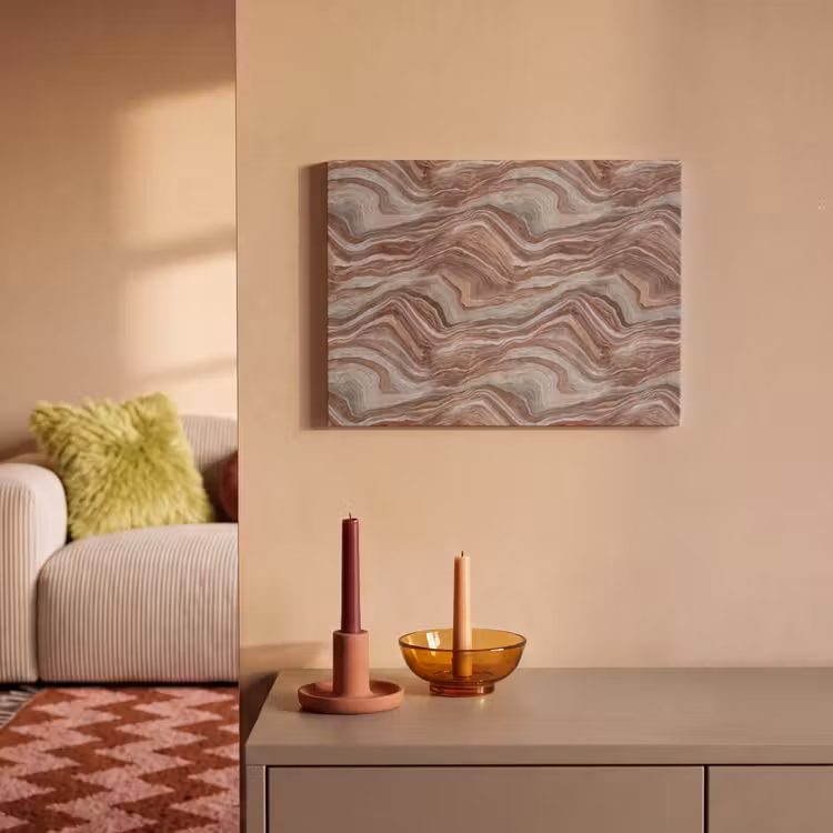 Akoestisch schilderij - Patroon - Zandsteen - Travertijn — 2