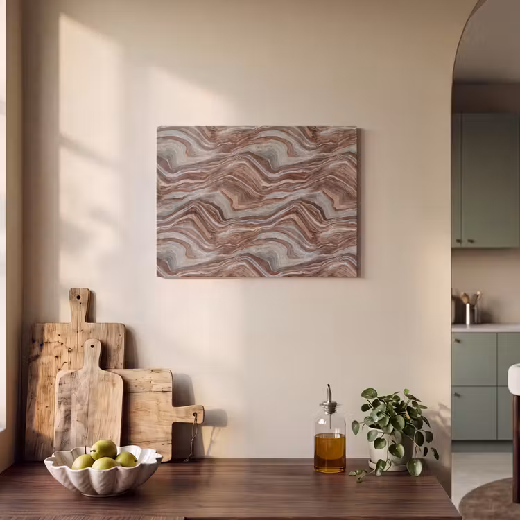 Akoestisch schilderij - Patroon - Zandsteen - Travertijn — 3
