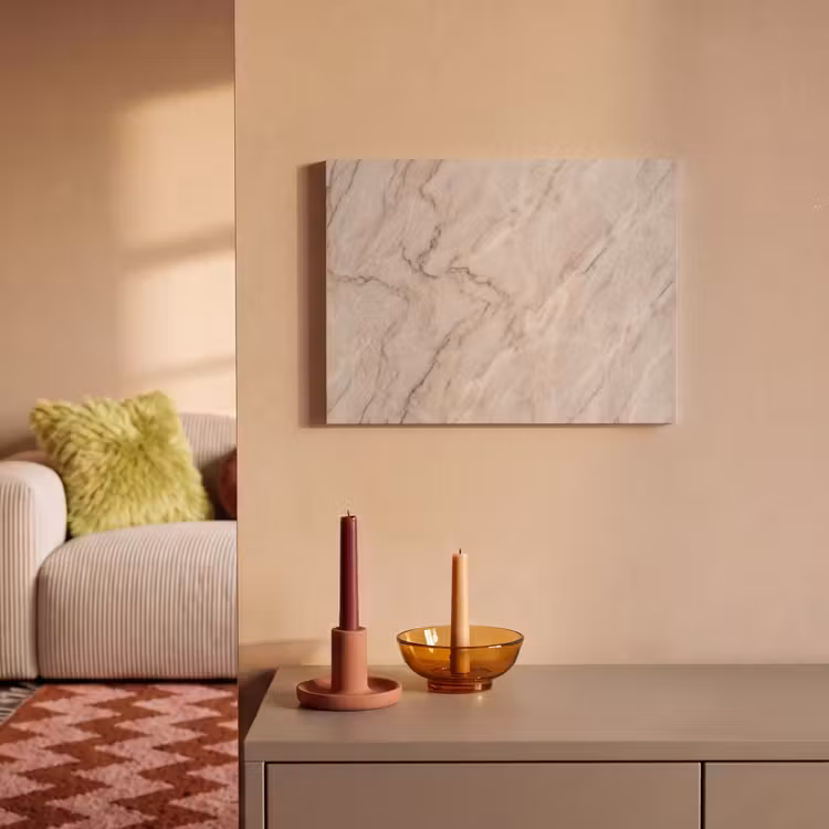 Akoestisch schilderij - Marmer - Patroon - Abstract - Modern - Beige — 2