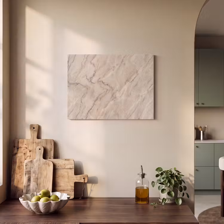 Akoestisch schilderij - Marmer - Patroon - Abstract - Modern - Beige — 3