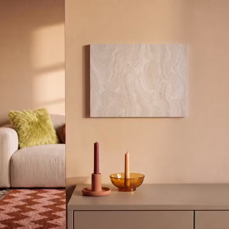 Akoestisch schilderij - Marmer - Patroon - Beige - Steen - Abstract — 2