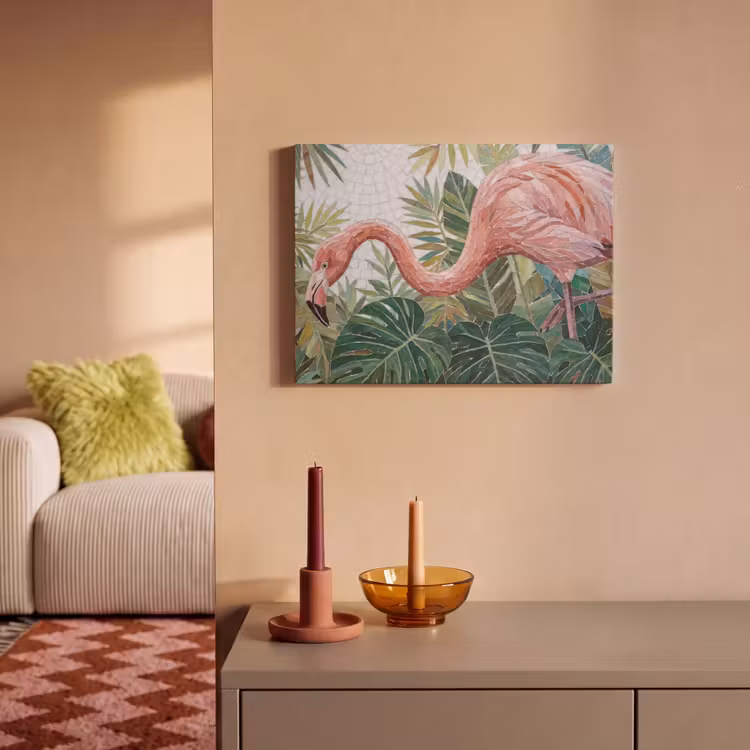 Akoestisch schilderij - Natuur - Bladeren - Abstract - Groen - Vogel — 2