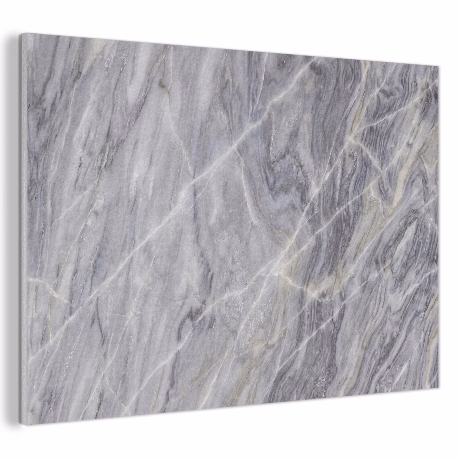 Akoestisch schilderij - Marmer - Ader - Patroon - Abstract - Grijs — 1