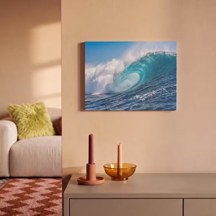 Akoestisch schilderij - Golf - Oceaan - Water - Dynamisch - Blauw — 2