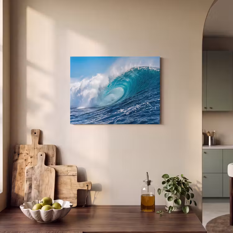 Akoestisch schilderij - Golf - Oceaan - Water - Dynamisch - Blauw — 3