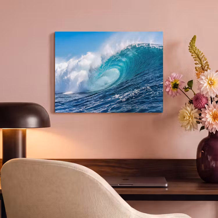 Akoestisch schilderij - Golf - Oceaan - Water - Dynamisch - Blauw — 4
