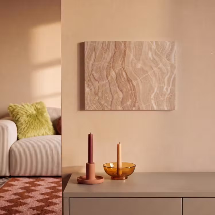 Akoestisch schilderij - Marmer - Ader - Natuur - Abstract - Beige — 2