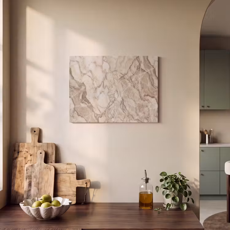 Akoestisch schilderij - Marmer - Aderen - Textuur - Beige - Modern — 3