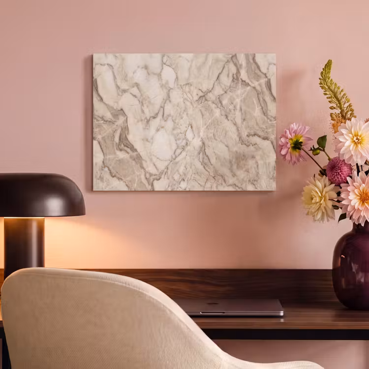 Akoestisch schilderij - Marmer - Aderen - Textuur - Beige - Modern — 4