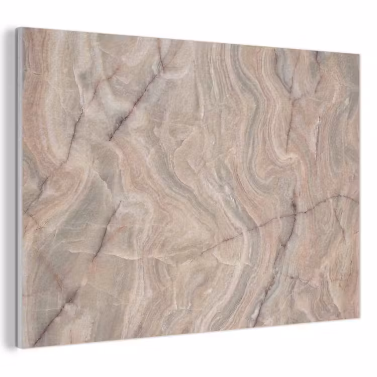 Akoestisch schilderij - Marmer - Patroon - Abstract - Beige - Groen — 1