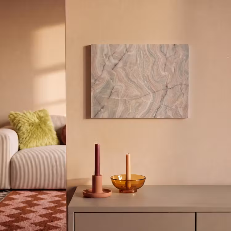 Akoestisch schilderij - Marmer - Patroon - Abstract - Beige - Groen — 2