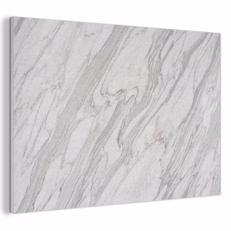 Akoestisch schilderij - Marmer - Wit - Grijs - Structuur - Modern — 1