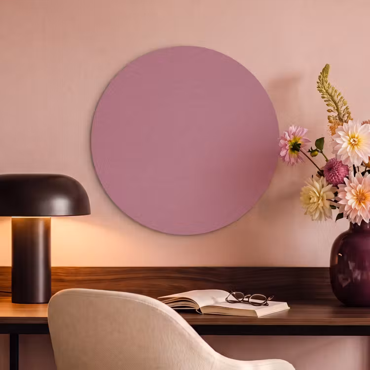 Akoestisch schilderij rond - Antique - Mauve - Roze — 2