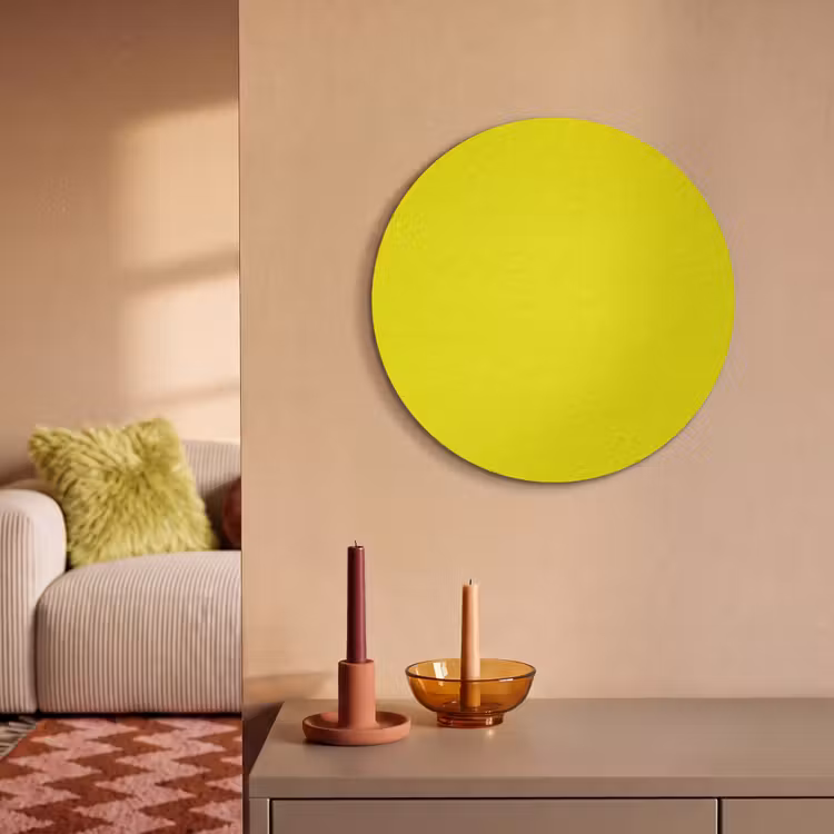 Akoestisch schilderij rond - Bright - Canary - Geel — 3