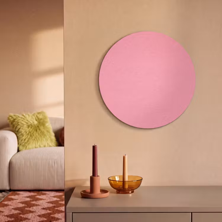 Akoestisch schilderij rond - Bubblegum - Pink - Roze — 3