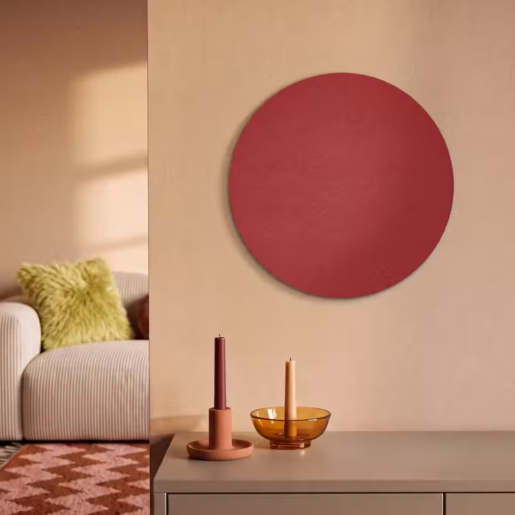 Akoestisch schilderij rond - Burgundy - Wine - Rood — 3