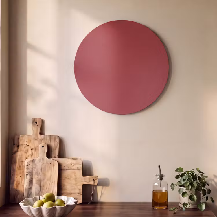 Akoestisch schilderij rond - Burgundy - Wine - Rood — 4