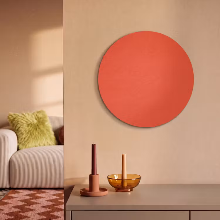 Akoestisch schilderij rond - Burnt - Coral - Oranje — 3
