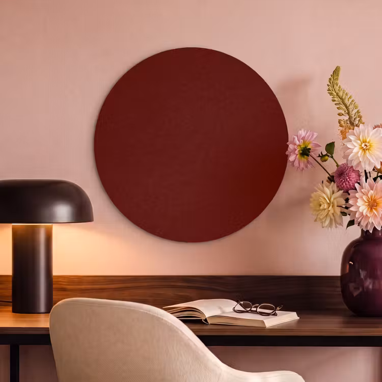 Akoestisch schilderij rond - Burnt - Mahogany - Rood — 2