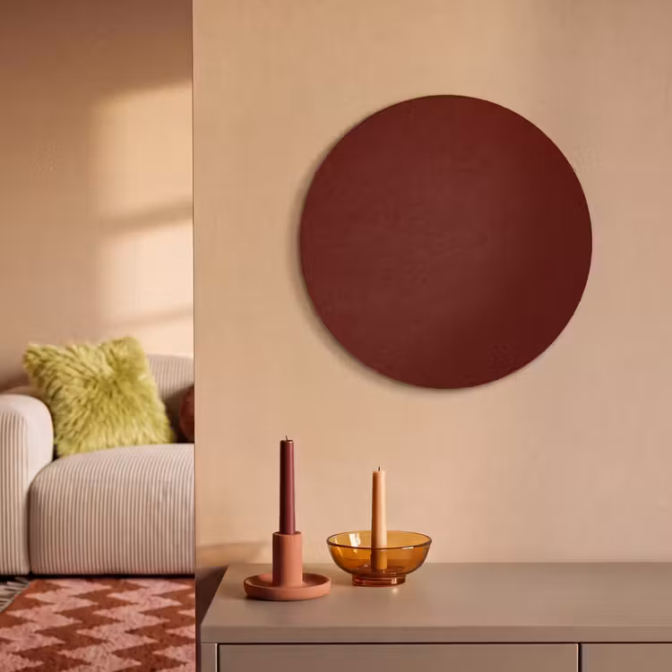 Akoestisch schilderij rond - Burnt - Mahogany - Rood — 3