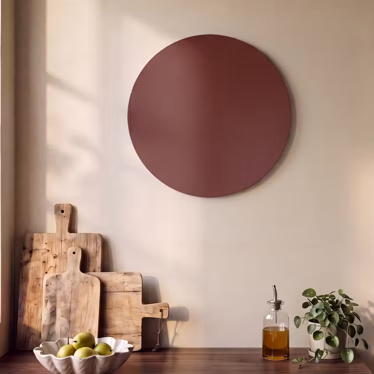 Akoestisch schilderij rond - Burnt - Mahogany - Rood — 4