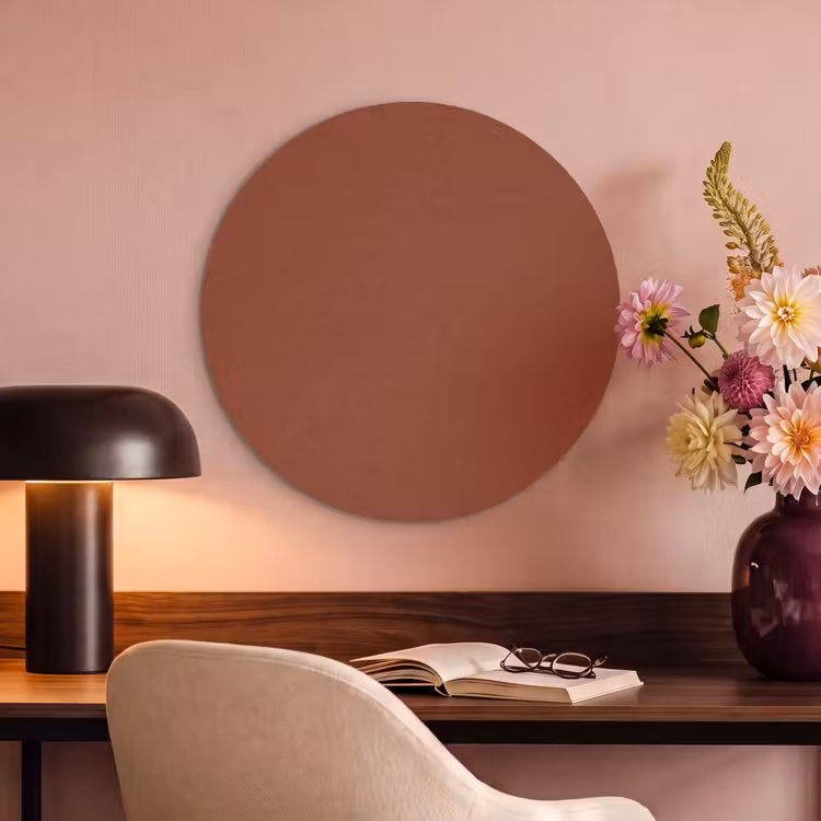Akoestisch schilderij rond - Burnt - Mahogany - Terracotta — 2