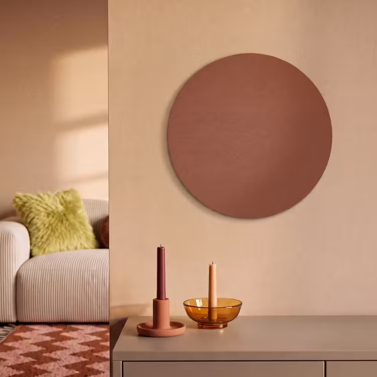 Akoestisch schilderij rond - Burnt - Mahogany - Terracotta — 3