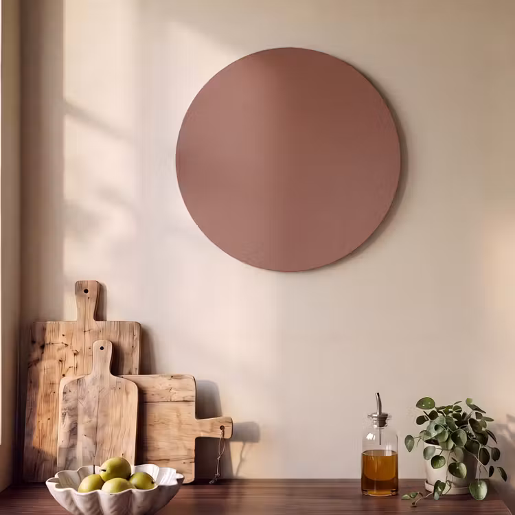 Akoestisch schilderij rond - Burnt - Mahogany - Terracotta — 4