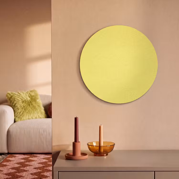 Akoestisch schilderij rond - Buttery - Beige - Geel — 3