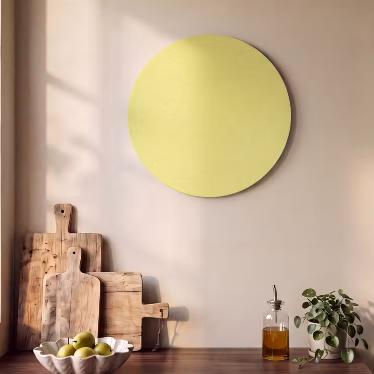 Akoestisch schilderij rond - Buttery - Beige - Geel — 4