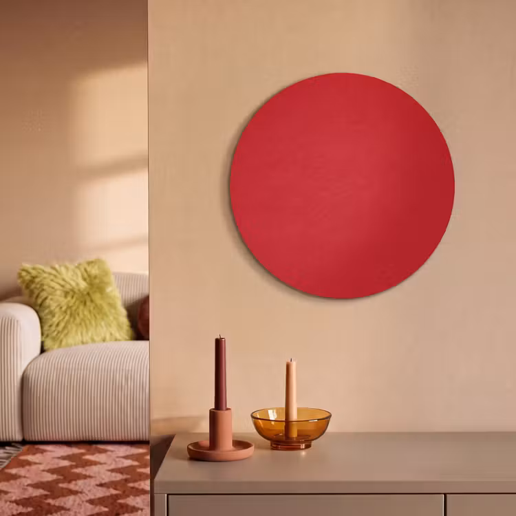 Akoestisch schilderij rond - Crimson - Velvet - Rood — 3