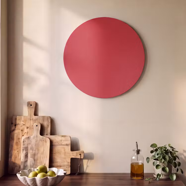 Akoestisch schilderij rond - Crimson - Velvet - Rood — 4