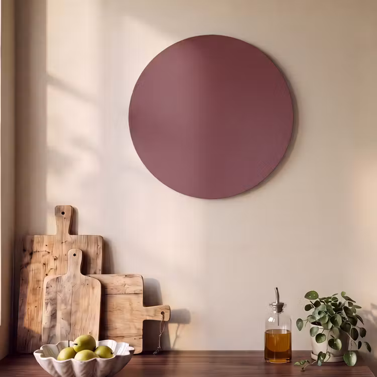 Akoestisch schilderij rond - Dark - Garnet - Rood — 4