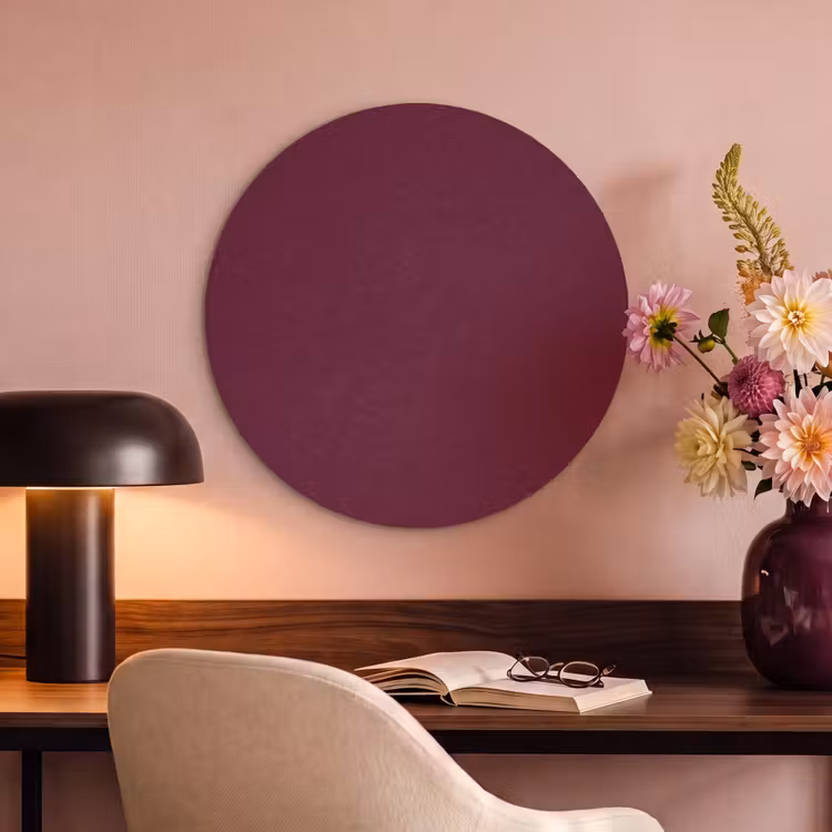 Akoestisch schilderij rond - Deep - Plum - Paars — 2
